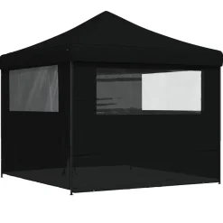 vidaXL Partytent 292 x 292 x 315 cm Zwart Oxford Stof