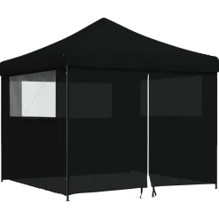 vidaXL Partytent 292 x 292 x 315 cm Zwart Oxford Stof