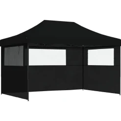 vidaXL Partytent 292 x 440 x 315 cm Zwart Oxford Stof