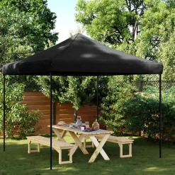 vidaXL Partytent 292 x 292 x 315 cm Zwart Oxford Stof