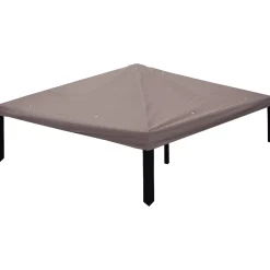 vidaXL Paviljoenhoes Taupe 300 x 300 cm Polyester en staal