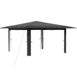 vidaXL Paviljoen zonder Zijwand 4 x 4 m Lichtgrijs en antracietkleurig