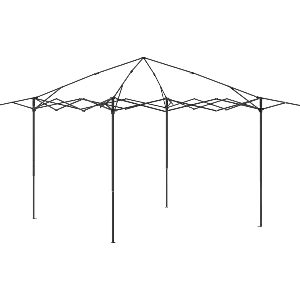 vidaXL Paviljoen zonder Zijwand 4 x 4 m Lichtgrijs en antracietkleurig