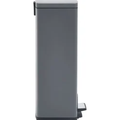 vidaXL Pedaalemmer met anti-vingerafdruk 30 L RVS grijs