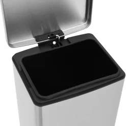 vidaXL Pedaalemmer met anti-vingerafdruk 30 L RVS zilverkleurig