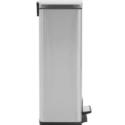 vidaXL Pedaalemmer met anti-vingerafdruk 30 L RVS zilverkleurig