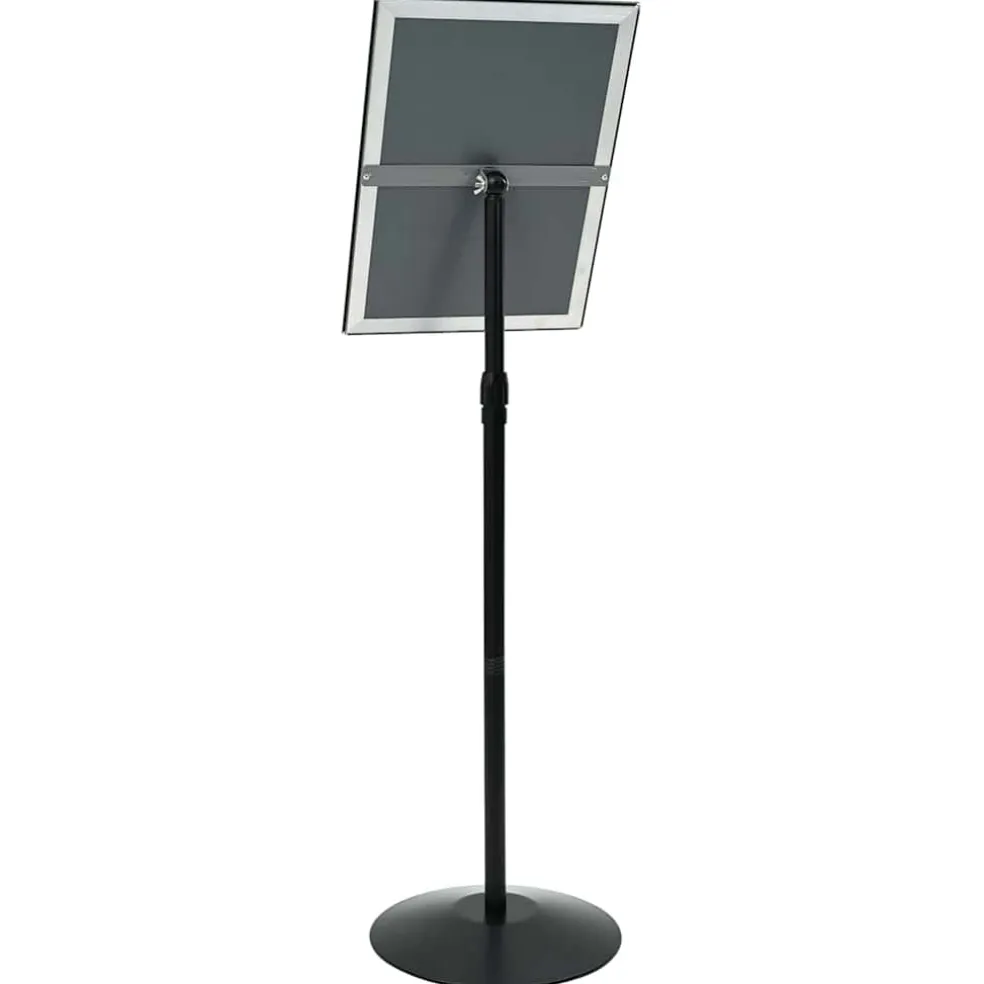 vidaXL Pedestal Posterstand a3 PVC en staal Zwart