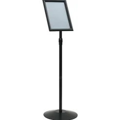 vidaXL Pedestal Posterstand a3 PVC en staal Zwart