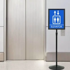 vidaXL Pedestal Posterstand a3 PVC en staal Zwart