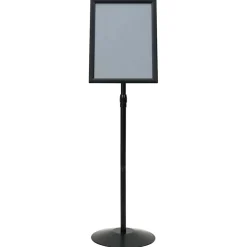 vidaXL Pedestal Posterstand a3 PVC en staal Zwart