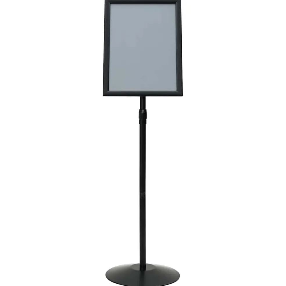 vidaXL Pedestal Posterstand a3 PVC en staal Zwart