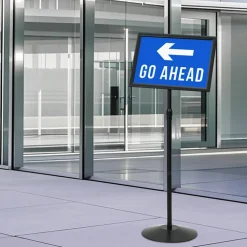 vidaXL Pedestal Posterstand a3 PVC en staal Zwart