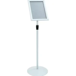 vidaXL Pedestal Posterstand 33 x 33 x 126 cm PVC en staal zilver