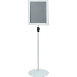 vidaXL Pedestal Posterstand 33 x 33 x 126 cm PVC en staal zilver