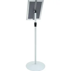 vidaXL Pedestal Posterstand 33 x 33 x 126 cm PVC en staal zilver