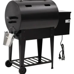 vidaXL Pelletbarbecue met bodemplaat 94 cm ijzer zwart