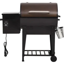 vidaXL Pelletbarbecue met bodemplaat 94 cm ijzer zwart