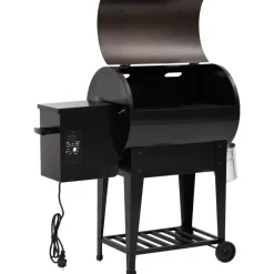 vidaXL Pelletbarbecue met bodemplaat 94 cm ijzer zwart