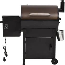 vidaXL Pelletbarbecue met schoorsteen 104 cm ijzer zwart