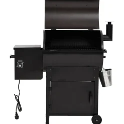 vidaXL Pelletbarbecue met schoorsteen 104 cm ijzer zwart