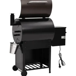 vidaXL Pelletbarbecue met schoorsteen 104 cm ijzer zwart