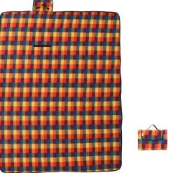 vidaXL Picknickkleed opvouwbaar geruit 200x150 cm fluweel meerkleurig