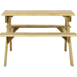 vidaXL Picknicktafel met banken 110x123x73 cm geïmpregneerd grenenhout