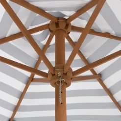 vidaXL Picknicktafel voor 4 kinderen met parasol rond vurenhout