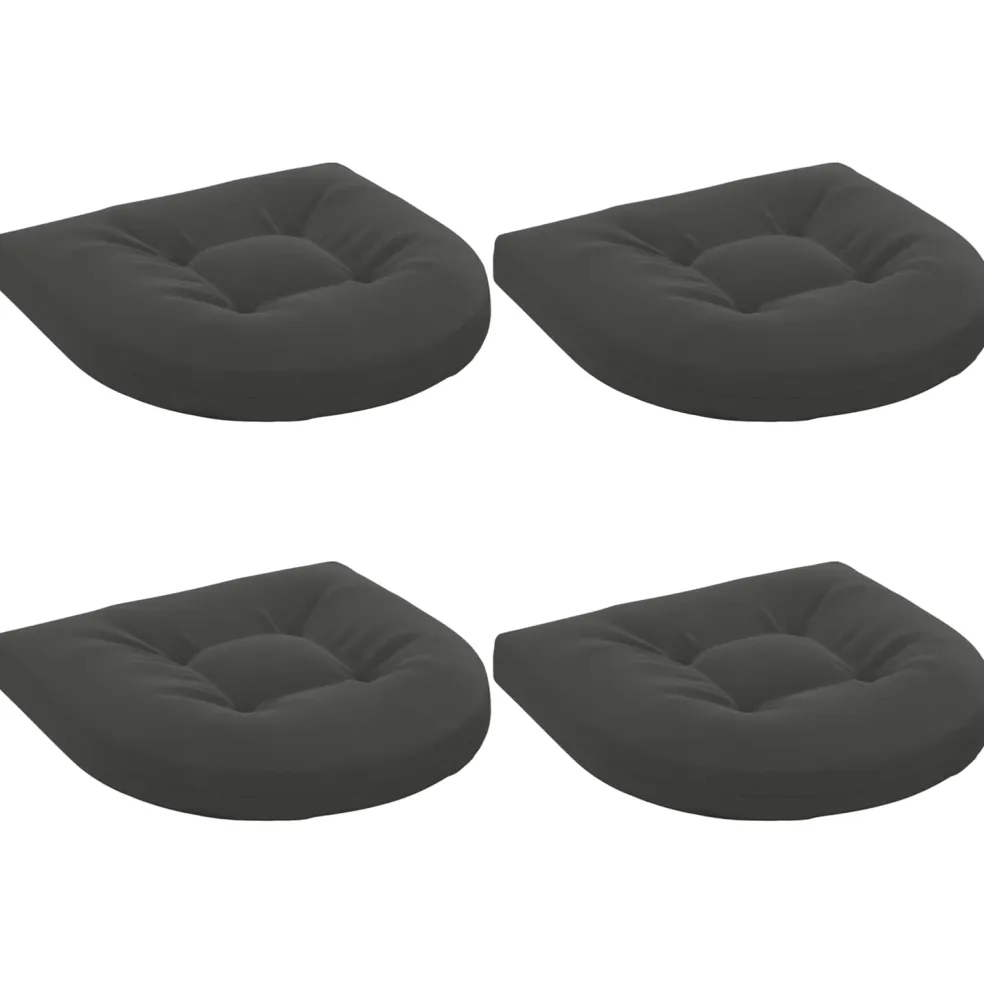 vidaXL 4-Piece Zitkussens 4 st 100% Polyester Antraciet 45 x 45 x 5 cm