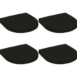 vidaXL 4-Piece Zitkussens 4 st 100% Polyester Zwart 40 x 40 x 5 cm