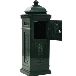 vidaXL Pilaar brievenbus vintage stijl roestbestendig aluminium groen