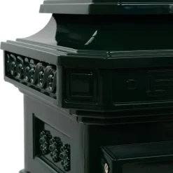 vidaXL Pilaar brievenbus vintage stijl roestbestendig aluminium groen