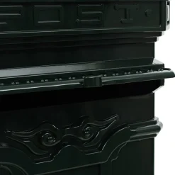 vidaXL Pilaar brievenbus vintage stijl roestbestendig aluminium groen