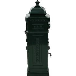 vidaXL Pilaar brievenbus vintage stijl roestbestendig aluminium groen
