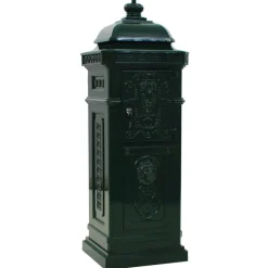 vidaXL Pilaar brievenbus vintage stijl roestbestendig aluminium groen