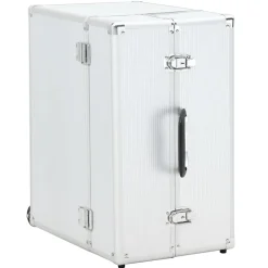 vidaXL Pilotentrolley 47x39x27 cm aluminium zilverkleurig