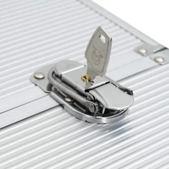 vidaXL Pilotentrolley 47x39x27 cm aluminium zilverkleurig