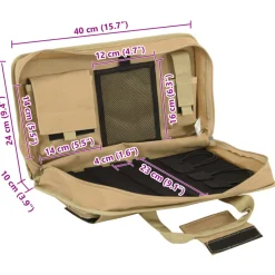 vidaXL Pistooltas 40x24x10 cm oxford stof kakikleurig