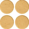 vidaXL Pizzaborden 4 st Ø32x1,5 cm bamboe