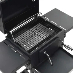 vidaXL Pizzaoven en barbecue 3-in-1 zwart