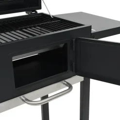 vidaXL Pizzaoven en barbecue 3-in-1 zwart