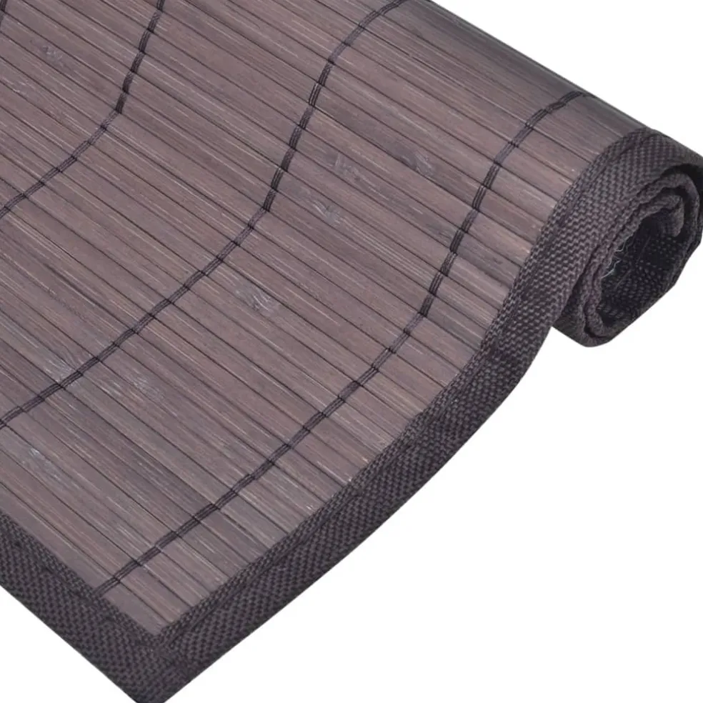 vidaXL 6 Placemats bamboe 30 x 45 cm donkerbruin