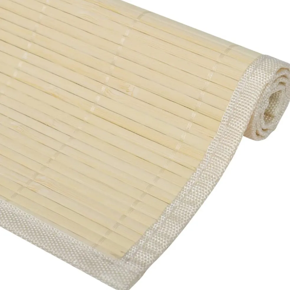 vidaXL 6 Placemats bamboe 30 x 45 cm natuurlijk