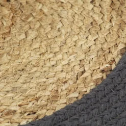 vidaXL Placemats 4 st 38 cm jute en katoen natuurlijk en antraciet