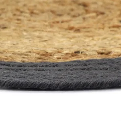 vidaXL Placemats 4 st 38 cm jute en katoen natuurlijk en antraciet