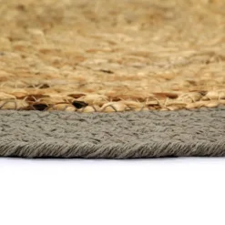 vidaXL Placemats 4 st 38 cm jute en katoen natuurlijk en grijs
