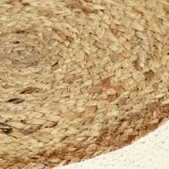 vidaXL Placemats 4 st rond 38 cm jute en katoen natuurlijk