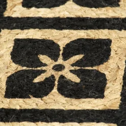vidaXL Placemats 4 st rond 38 cm jute zwart