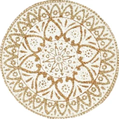 vidaXL Placemats 4 st rond 38 cm jute donkerbruin
