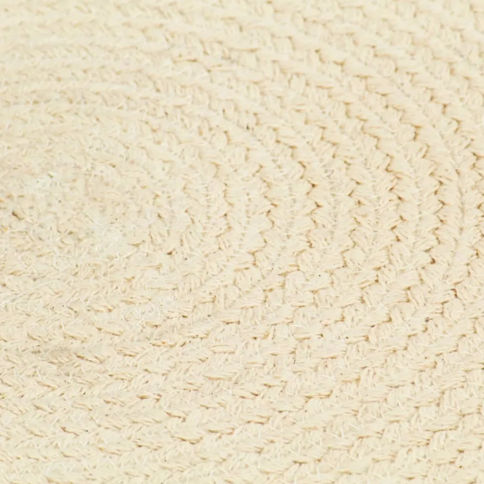 vidaXL Placemats 4 st rond 38 cm katoen natuurlijk